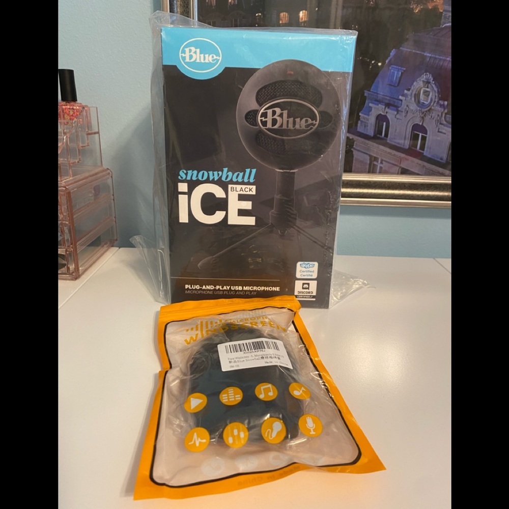 COPY - Blue Snowball Black Ice USB PC Microphone & Microphone pop cover